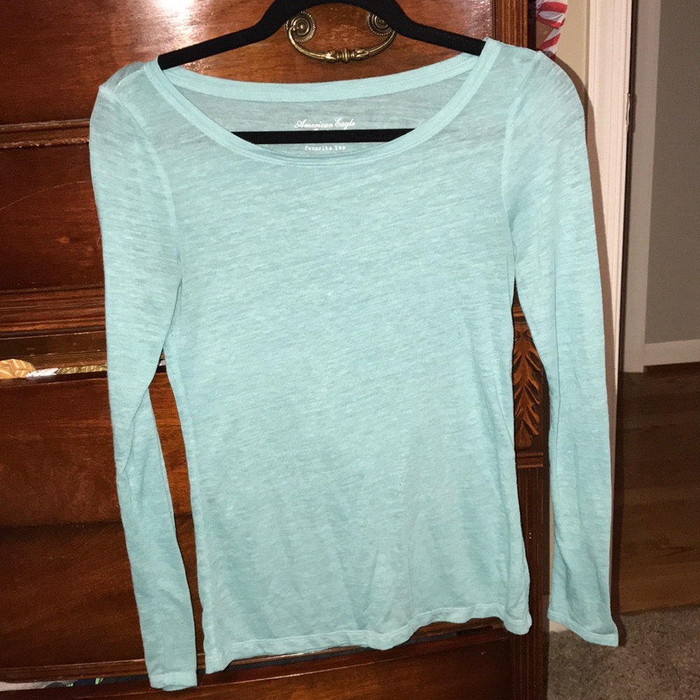 American eagle bluish green top